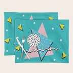 Memphis pattern 65 - 80s / 90s Retro Placemat Gallery Image 1