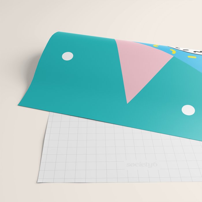 Memphis pattern 65 - 80s / 90s Retro Wrapping Paper Gallery Image 2