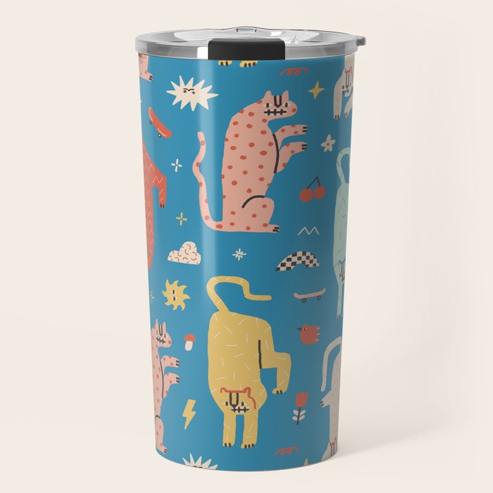 Trippy tigers Travel Mug Gallery Image 1