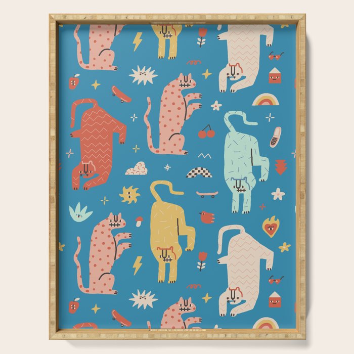 Trippy tigers Serving Tray Gallery Image 1