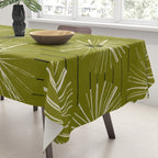 Retro Daisies: Musk Green Edition Tablecloth Gallery Image 3