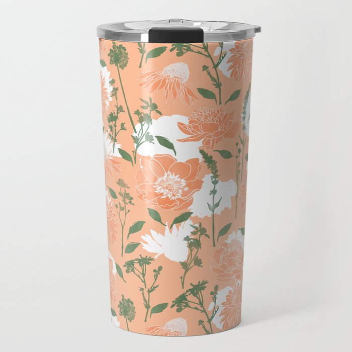 Modern floral blooms PGM7 Travel Mug Gallery Image 1