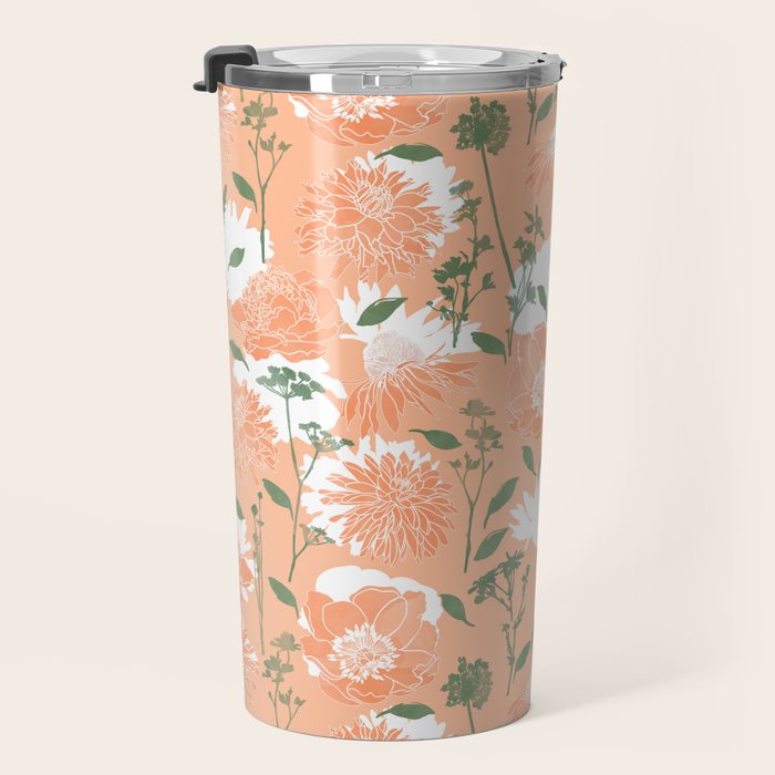 Modern floral blooms PGM7 Travel Mug Gallery Image 3