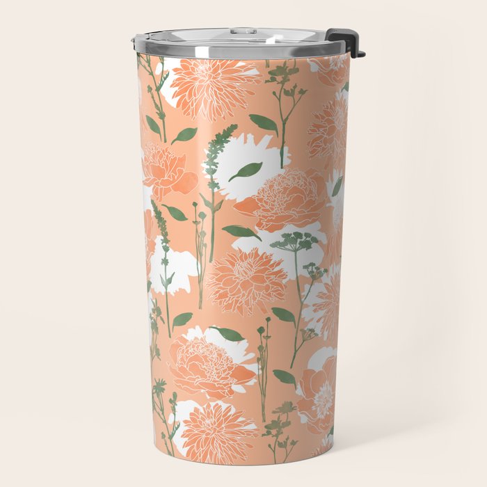 Modern floral blooms PGM7 Travel Mug Gallery Image 2