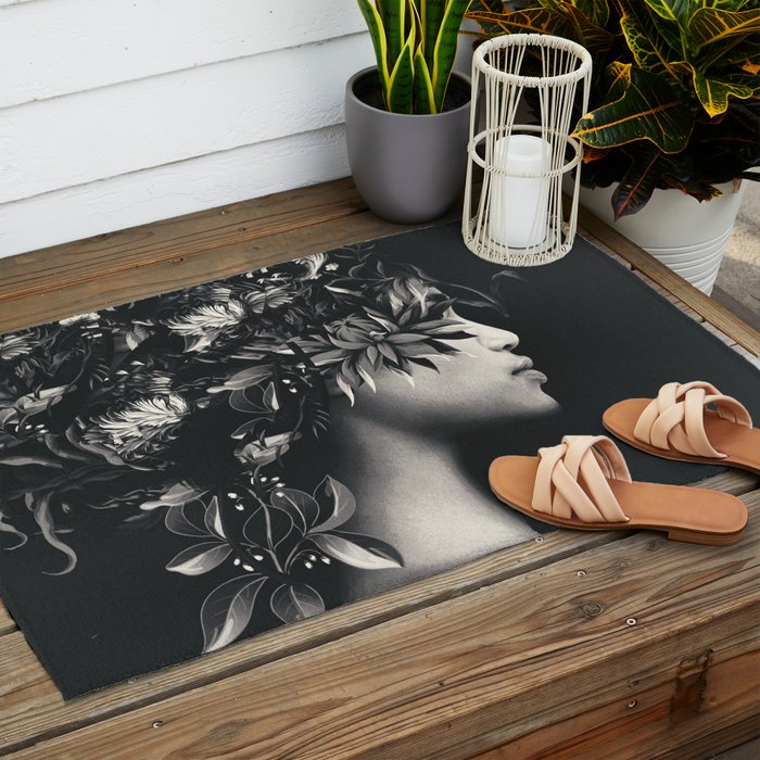 Night Bloom Outdoor Rug Gallery Image 2