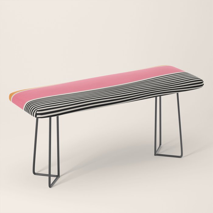 Wavy Ripples: Mid Century Edition Bench Gallery Image 1