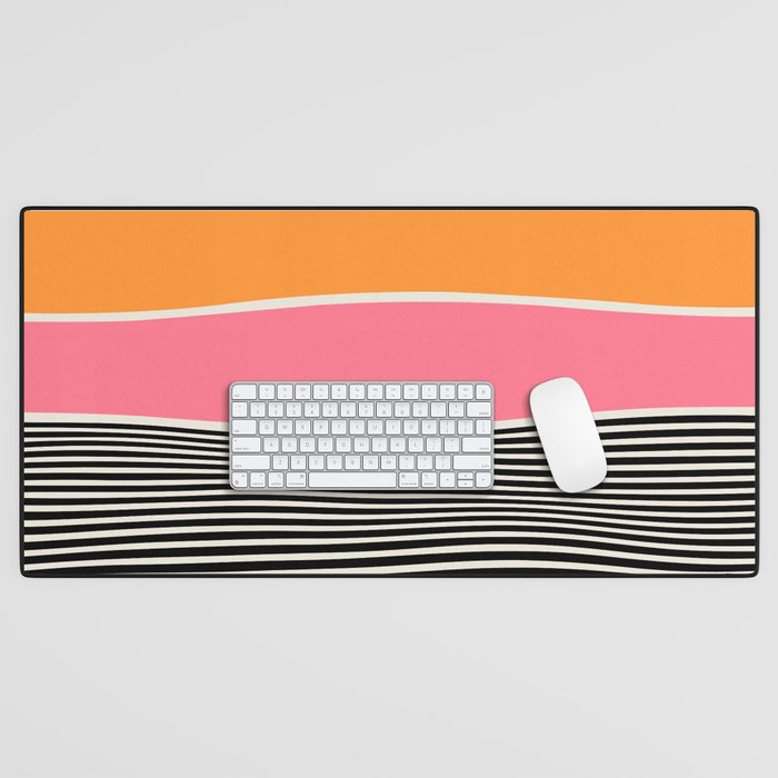 Wavy Ripples: Mid Century Edition Desk Mat Gallery Image 1