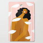 White Leaves Cutting Board Gallery Image 1