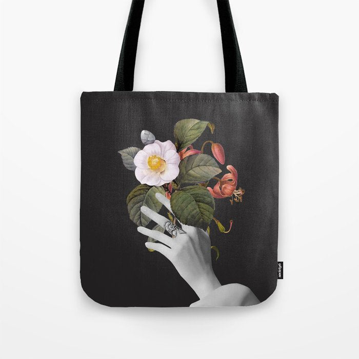 Hands With Flowers Tote Bag Gallery Image 1