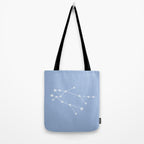 Gemini Zodiac Star Constellation Line Art Sky Blue Tote Bag Gallery Image 2