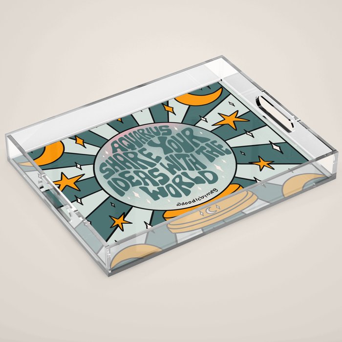 Aquarius Crystal Ball Acrylic Tray Gallery Image 1
