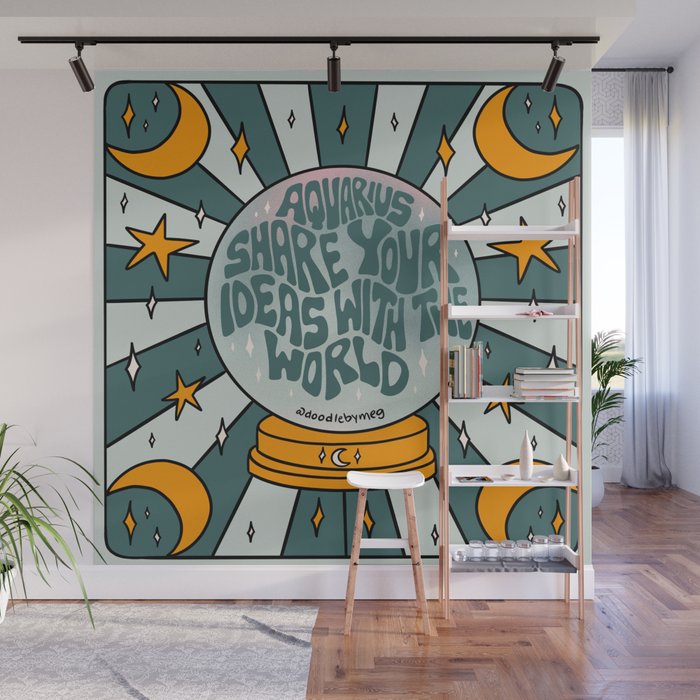 Aquarius Crystal Ball Wall Mural Gallery Image 1
