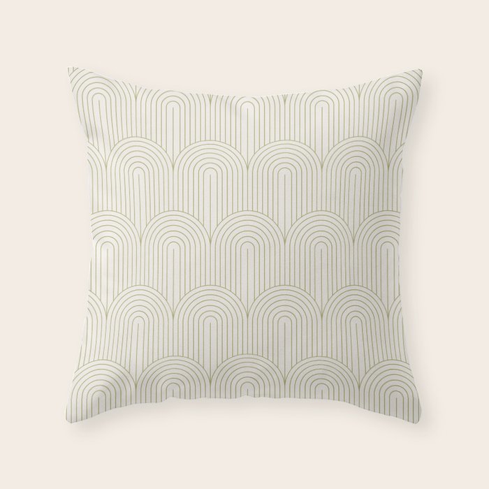Art Deco Arch Pattern XLIV Throw Pillow Gallery Image 6