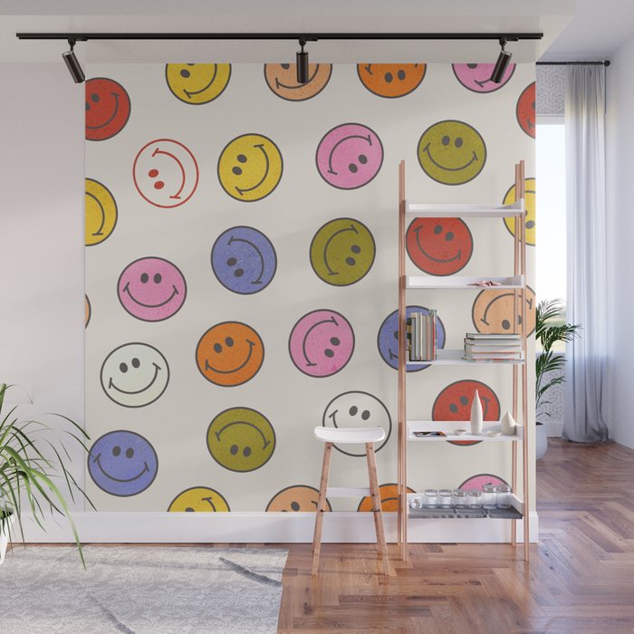 Many Happy Smileys Wall Mural Gallery Image 1