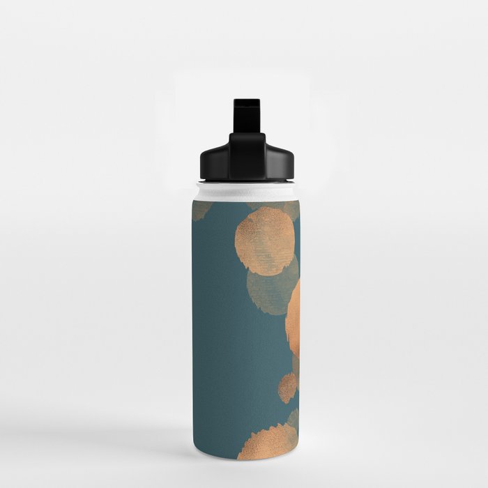 Copper Art Deco on Emerald Water Bottle Gallery Image 2