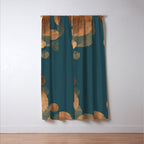 Copper Art Deco on Emerald Window Curtain Gallery Image 3