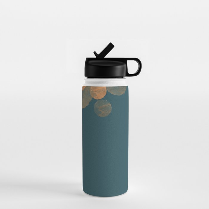 Copper Art Deco on Emerald Water Bottle Gallery Image 1