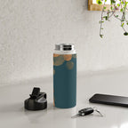 Copper Art Deco on Emerald Water Bottle Gallery Image 4