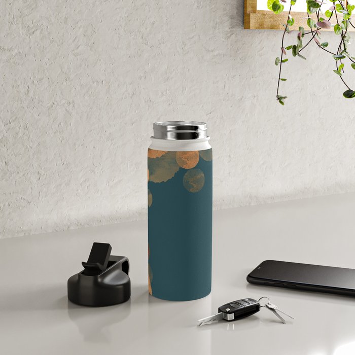 Copper Art Deco on Emerald Water Bottle Gallery Image 4