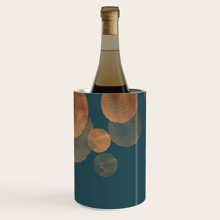 Copper Art Deco on Emerald Wine Chiller Gallery Image 1