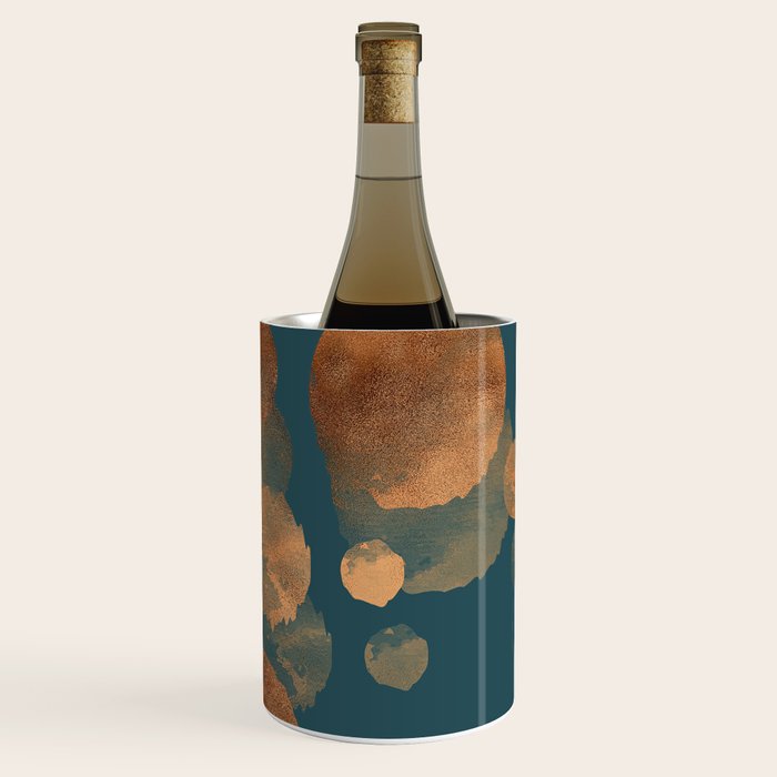 Copper Art Deco on Emerald Wine Chiller Gallery Image 2