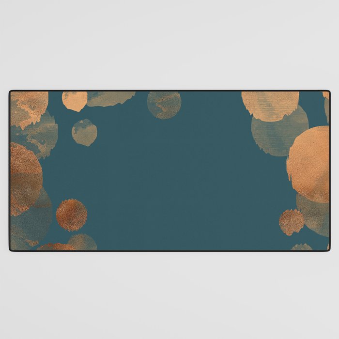 Copper Art Deco on Emerald Desk Mat Gallery Image 3