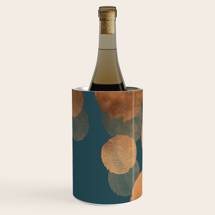 Copper Art Deco on Emerald Wine Chiller Gallery Image 3