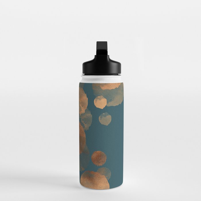 Copper Art Deco on Emerald Water Bottle Gallery Image 3