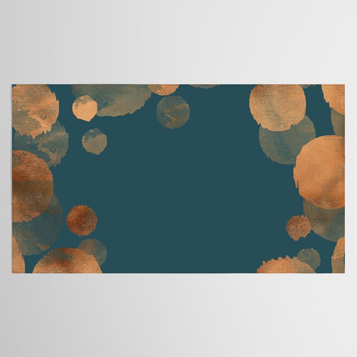 Copper Art Deco on Emerald Tablecloth Gallery Image 2