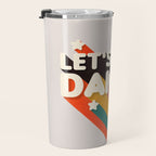 Let's Dance - retro rainbow typography Travel Mug Gallery Image 3