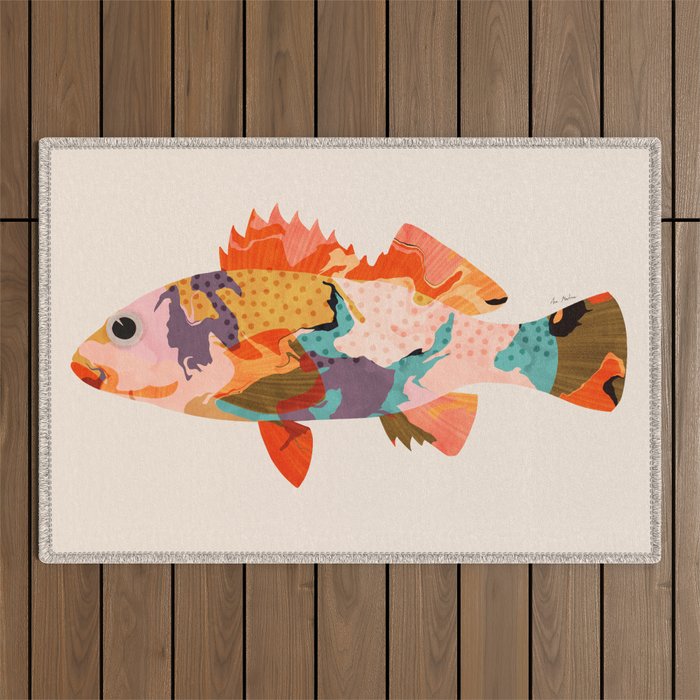 Tropical fish Outdoor Rug Gallery Image 1