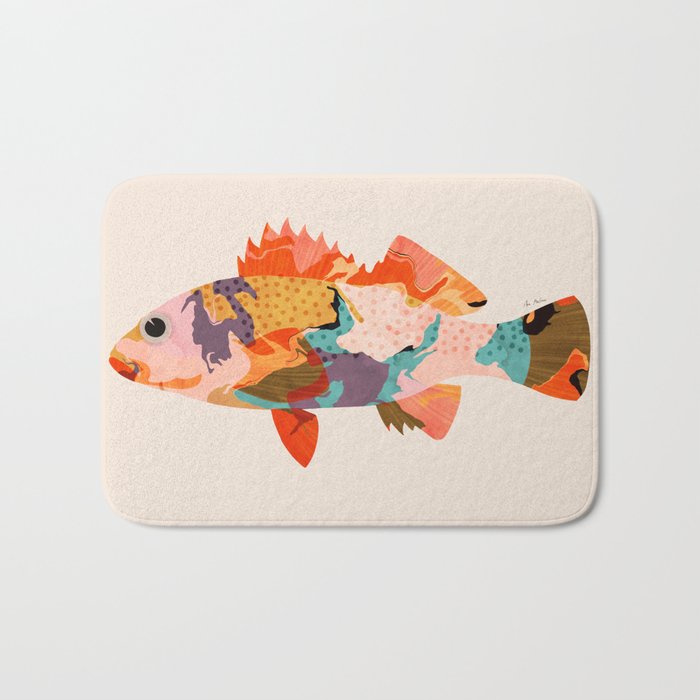Tropical fish Bath Mat Gallery Image 1