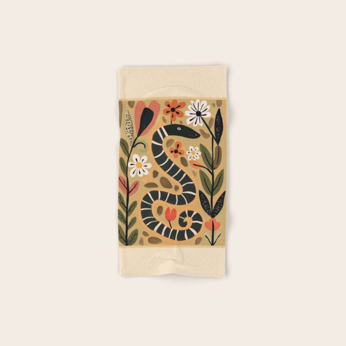 Striped Garden Snake I Bath Towel Gallery Image 1
