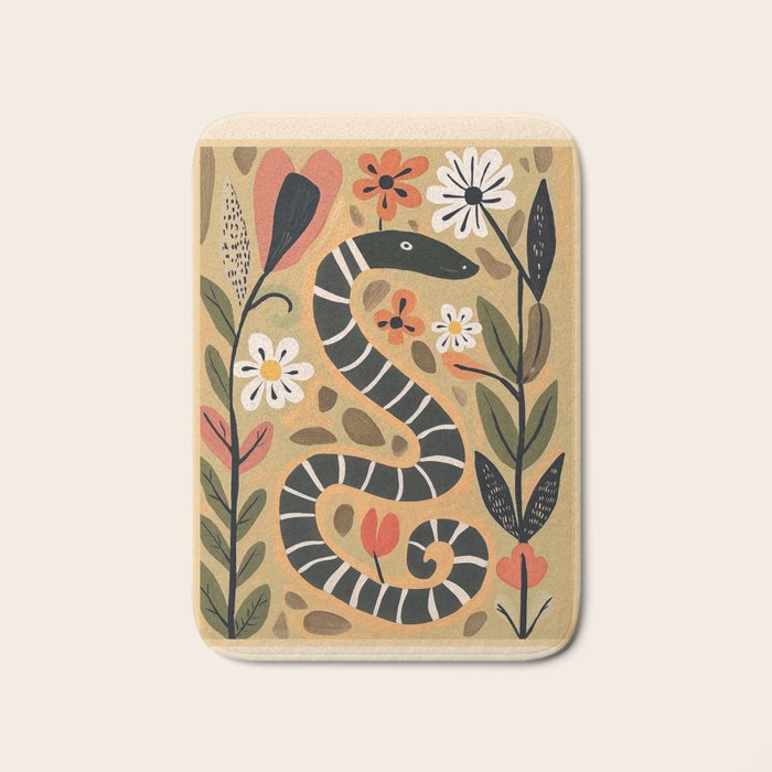 Striped Garden Snake I Bath Mat Gallery Image 1