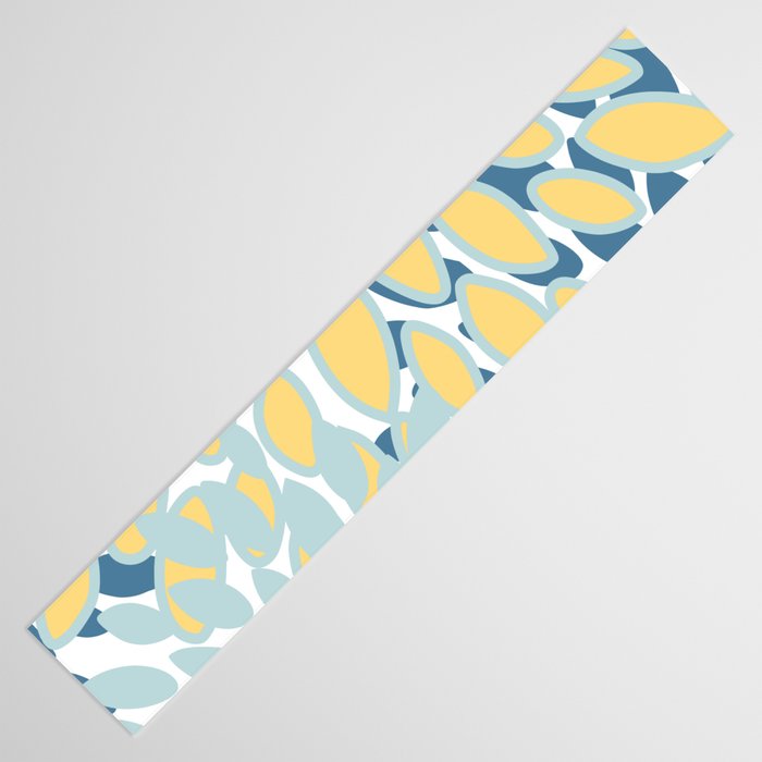 Flowers Art - Teal and Yellow - Modern Floral Prints Table Runner Gallery Image 3