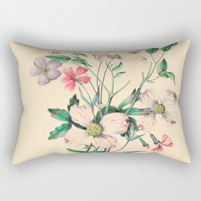 Wildflowers by Clarissa Munger Badger, 1859 (benefitting The Nature Conservancy) Rectangular Pillow Gallery Image 1