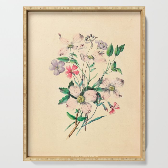 Wildflowers by Clarissa Munger Badger, 1859 (benefitting The Nature Conservancy) Serving Tray Gallery Image 1