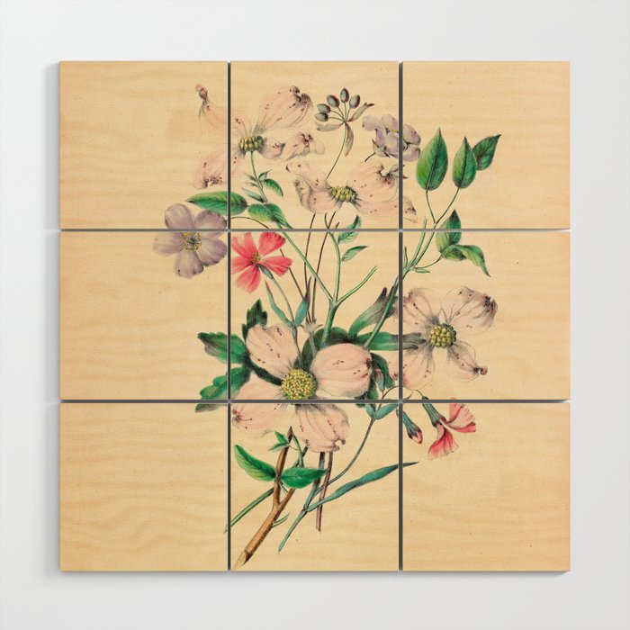  Wildflowers by Clarissa Munger Badger, 1859 (benefitting The Nature Conservancy) Wood Wall Art Gallery Image 1