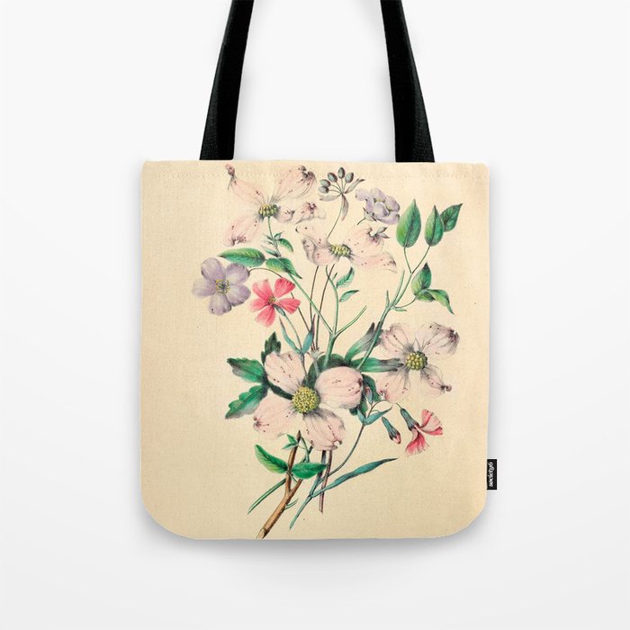  Wildflowers by Clarissa Munger Badger, 1859 (benefitting The Nature Conservancy) Tote Bag Gallery Image 1