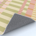 Midcentury Modern Blocks of Stripes neutral pastels pattern Rug Gallery Image 4