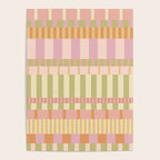 Midcentury Modern Blocks of Stripes neutral pastels pattern Poster Gallery Image 4