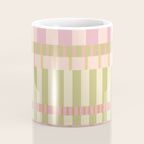 Midcentury Modern Blocks of Stripes neutral pastels pattern Coffee Mug Gallery Image 4
