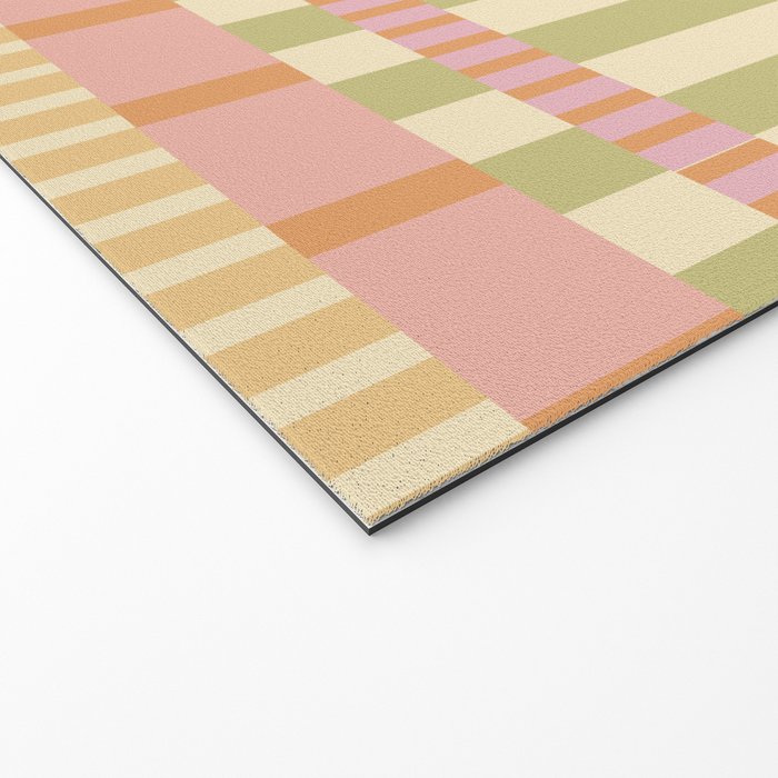 Midcentury Modern Blocks of Stripes neutral pastels pattern Welcome Mat Gallery Image 2