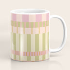 Midcentury Modern Blocks of Stripes neutral pastels pattern Coffee Mug Gallery Image 1