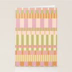 Midcentury Modern Blocks of Stripes neutral pastels pattern Stationery Card Gallery Image 2