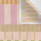 Midcentury Modern Blocks of Stripes neutral pastels pattern Wall Tapestry Gallery Image 3