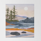 valley moon Throw Blanket Gallery Image 2