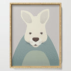 Whimsy Kangaroo, Animal Portrait Serving Tray Gallery Image 1