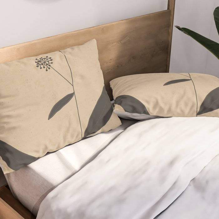 Abstract Art /Minimal Plant 8 Pillow Sham Gallery Image 2