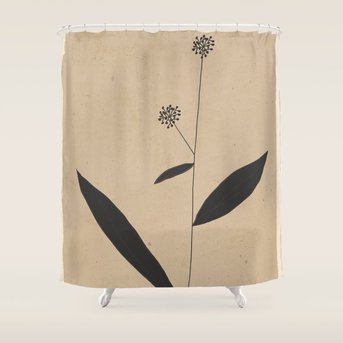 Abstract Art /Minimal Plant 8 Shower Curtain Gallery Image 1